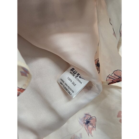Laura Garcia Collection Floral Silk Blouse Womens 4 Barneys NY Top Cottagecore - Picture 6 of 6